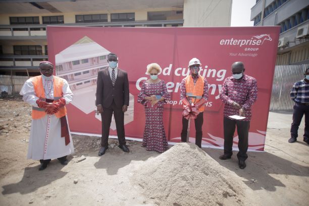 Enterprise Group Plc Cuts Sod for the Construction of Classroom Block For Bishop Mixed Jhs
